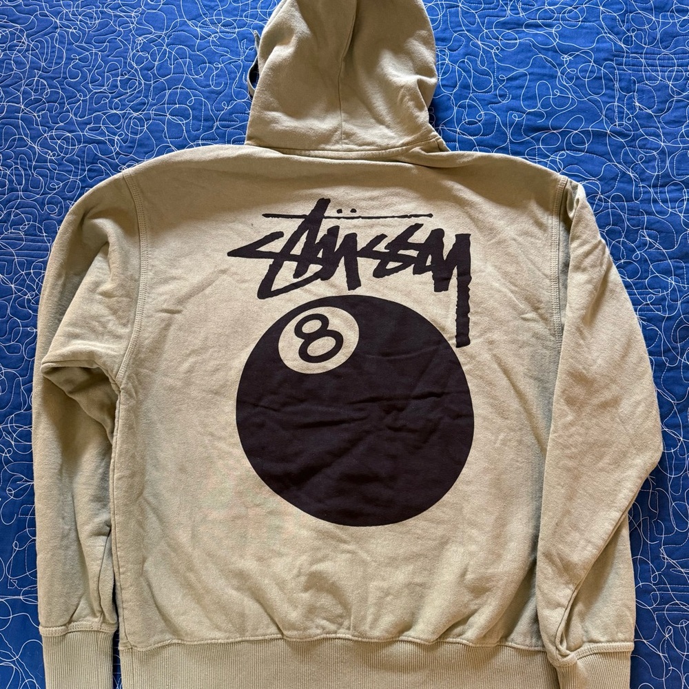 Stussy- Pigment Dye 8 ball hoodie- M- sample
